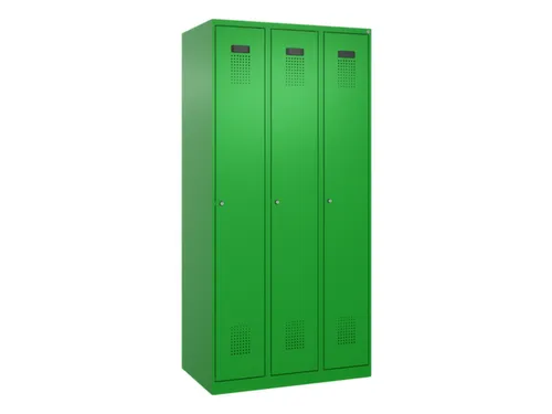 locker,HxBxD 1850x900x500mm,3vak,vak B 300mm,cil.-slot,staand op vloer