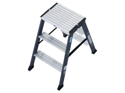 dubbele ladder beide zijden 2x3treden Stand H 0 2m balk L 0 7m