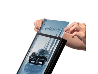 Verlichte Brochure Standaard LED Slide In A4 Zwart - 7