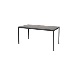 Domino Basic Tafel Vaste Hoogte 1600x800mm Logan Eiken Zwart 4-Poots