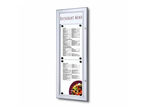 Outdoor Menubord 2xA4 met Logopaneel Staand