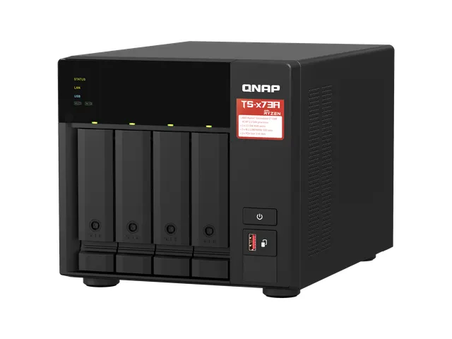 QNAP TS-473A + QSW-1105-5T Bundle Pack, NAS, Tower, Ryzen Embedded, V1