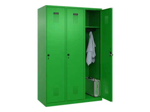 locker,HxBxD 1850x1200x500mm,3vak,vak B 400mm,draaigrendel