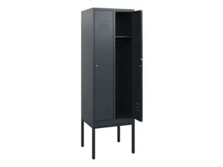 locker,HxBxD 1950x600x500mm,2vak,vak B 300mm,cil.-slot,voetonderstel - 1