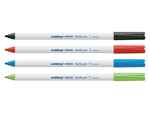 Viltstift edding 4600 textiel rond zwart 1mm