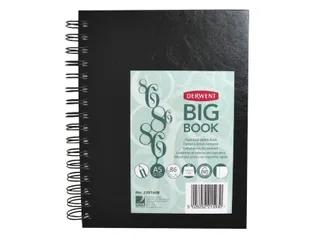 Schetsboek Derwent Big Book A5 86vel harde kaft spiraal - 1