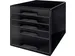 Dual Black ladenblok met 5 laden, zwart