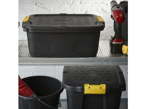 Opbergbox Bankers Box 24 liter met handgrepen robuust zwart