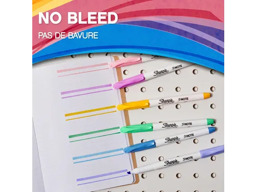 Markeerstift Sharpie S-note Beitel blister à 12 kleuren Assorti