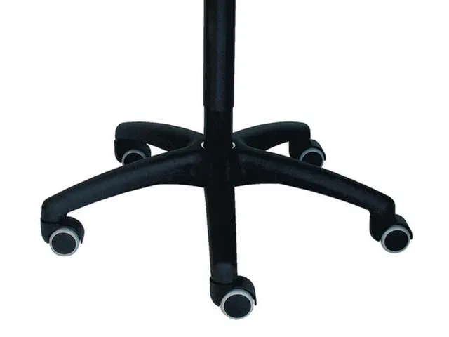 Draaikruk 520-720mm Pu Blauw Neiging Gasveer Verchroomd Wielen