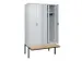 locker voor scheiding van kleding,HxBxD 2120x1200x815mm,4vak
