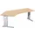 In hoogte verstelbaar hoekbureau,HxBxD 680-820x2166x1130mm,blad beuken