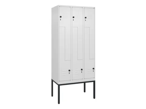 Z-garderobekast,HxBxD 2120x900x500mm,vak B 150/300mm,draaigrendel