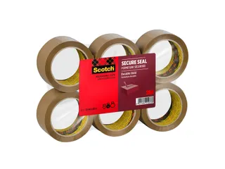 Verpakkingstape Scotch Heavy 50mmx66m bruin 6 rollen - 1