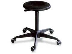 Esd Draaikruk Wielen Voetkruis 410-540mm Pu Zwart Gasveer