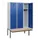 locker met bank,HxBxD 1950x1200x815mm,3vak,vak B 400mm,draaigrendel