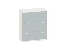 hangmappenkast 1150x1000x430mm 3hangmappenframes lichtgrijs+Onyx