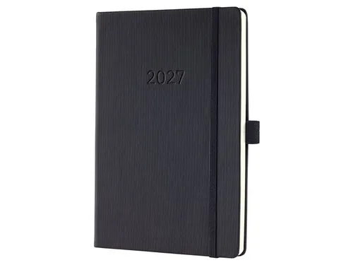 Weekagenda Conceptum A5 2027 (NL/FR/EN/DU) verticale lay-out zwart har