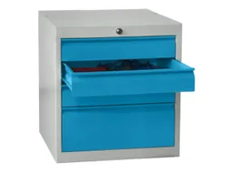 ladekast 600x500x600mm 4laden cilinderslot RAL7035 front RAL5012