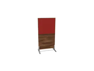 scheidingswand,HxB 1545x800mm,NP-tiepolo nut,BN4011-rood - 1
