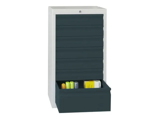 armoire à tiroirs HxlxP 900x500x500mm RAL7035 face avant RAL7016