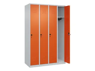 locker,HxBxD 1850x1200x500mm,4vak,vak B 300mm,draaigrendel - 2