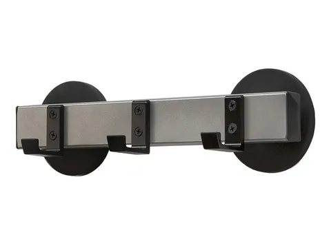 Magnetische wandkapstok 3 haken zwart aluminiumgrijs
