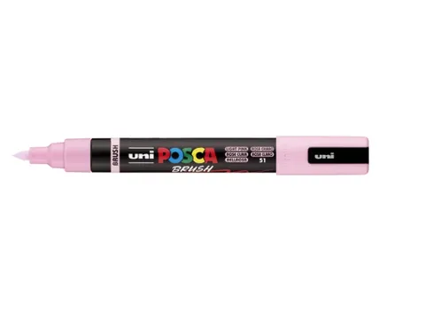 Paintmarker Uni POSCA PC-5BR brushpunt M lichtroze