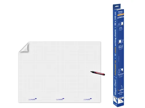 Magic-Chart Legamaster flipchart XL 90x120cm wit met ruit