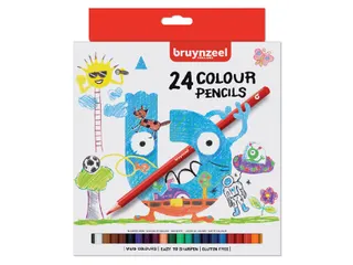 Kleurpotloden Bruynzeel Kids blister à 24 stuks assorti - 1