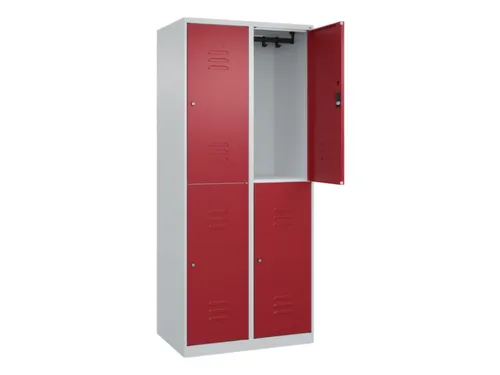 dubbeldekse locker,HxBxD 1850x800x500mm,2x2vak.,vak B 400mm