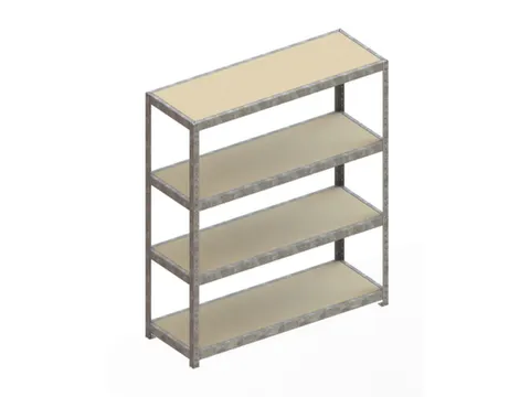 Breedvakstelling Hxlxd 1970x1704x600mm Vak 500kg 4 Houten Legborden