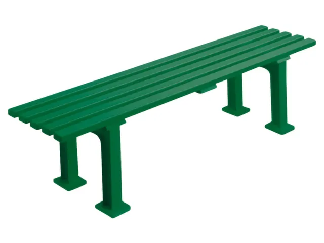 Kunststofbank 415x1500x370mm Zit H 415mm 5 Latten 2 Pootstellen Groen