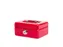 Geldkist MAUL met muntgleuf en slot 125x95x60mm rood