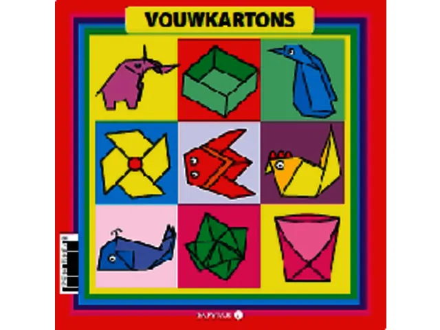Vouwkartons vierkant 16x16cm 120gram assorti 40 vel