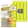 Gekleurde etiketten Avery Zweckform 45.7x21.2mm Geel 960 stuks