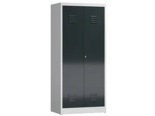 garderobekast 1800x800x500mm 2vak klink RAL7035 RAL7016 - 1