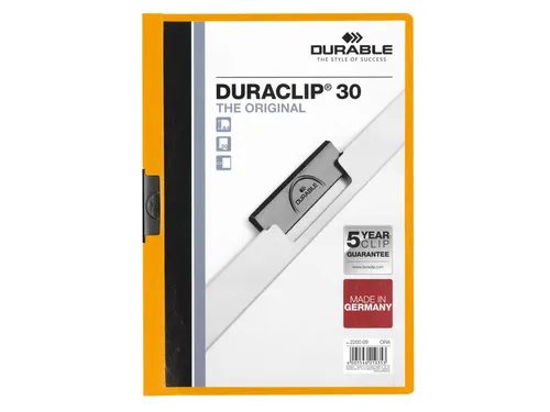 Klemmap Durable 2200 A4 3mm Oranje