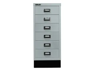 kantoor-ladekast HxBxD 670x279x380mm 6 laden romp lichtgrijs staal - 2