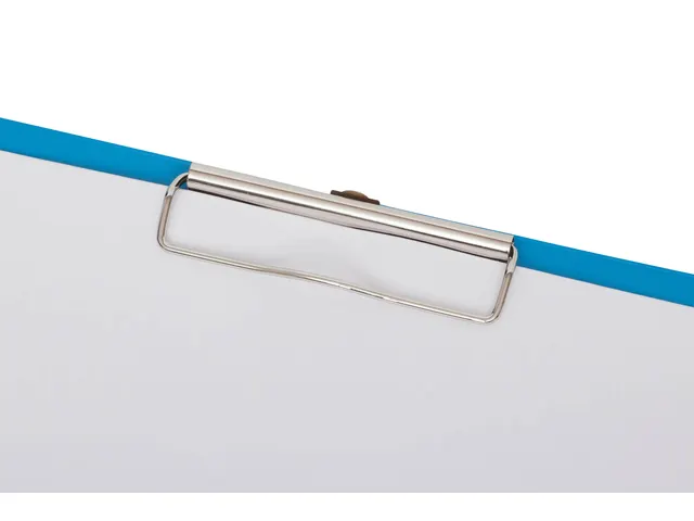 Klembordmap MAUL A4 staand met penlus PVC neon lichtblauw