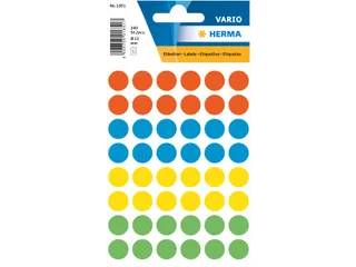 HERMA 1851 Multipurpose etiketten Rond 13mm Assorti 240 stuks - 1