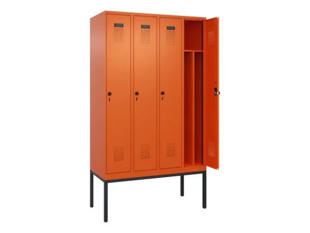 locker voor scheiding van kleding,HxBxD 2120x1200x500mm,4vak