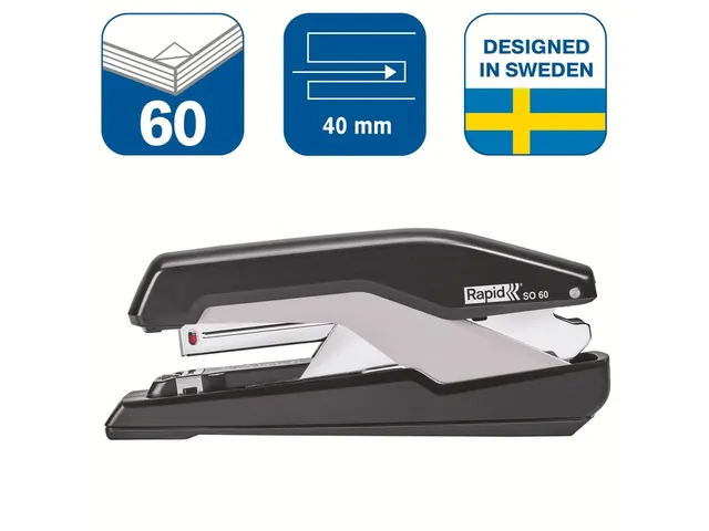 Nietmachine Rapid S60 fullstrip 60vel 24/6 zwart