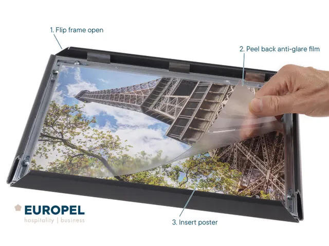 Kliklijst Europel A4 25mm mat zwart