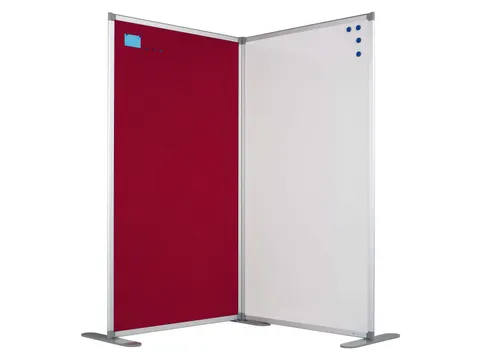 Smit Visual scheidingswand 140x80cm Whiteboard dubbelzijdig wit