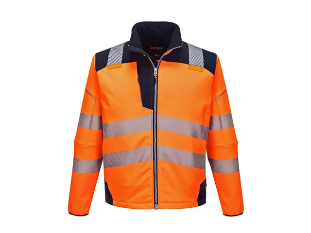 Portwest T402 hi-vis softshell vest, oranje/zwart, maat M, per stuk