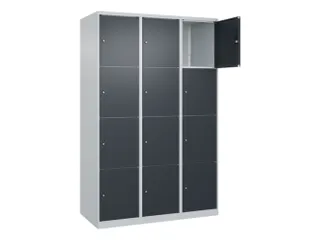lockerkast,HxBxD 1850x1200x500mm,3x4vakken,vak B 400mm,cil.-slot - 1