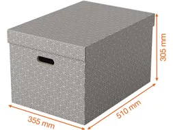 Home opbergdoos 355 x 51 x 305 cm grijs 3 stuks
