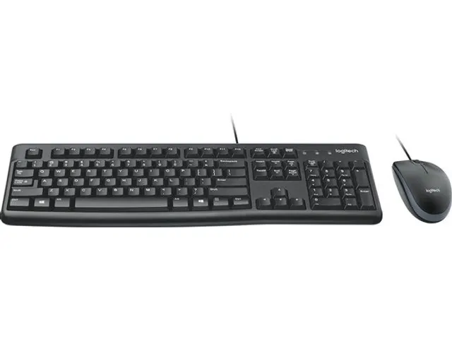 Bedraad Toetsenbord Logitech MK120 QWERTY + Muis zwart