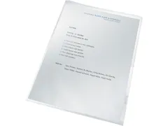 Recycle L-Map A4 0.14mm Transparant gekorreld PP, doos 25 stuks